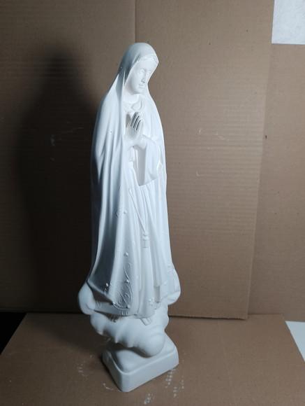 Nossa Senhora de Fátima Imagem de N Sra Fatima em Gesso Cru