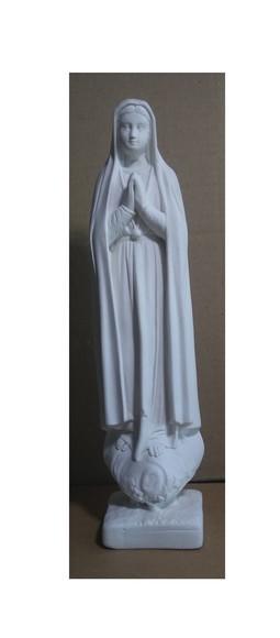 Nossa Senhora de Fátima Imagem em Gesso Cru N Sra. de Fatima