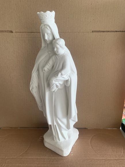 Nossa Senhora do Carmo Imagem N Sra Carmo 30cm Gesso Cru