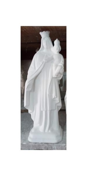 Nossa Senhora do Carmo Imagem N Sra Carmo 40cm Gesso Cru