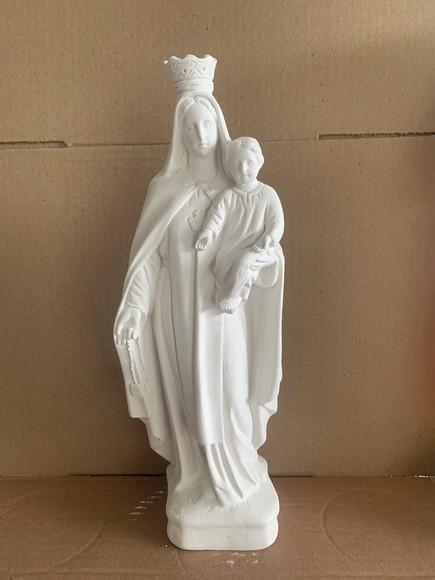 Nossa Senhora do Carmo Imagem N Sra Carmo 30cm Gesso Cru