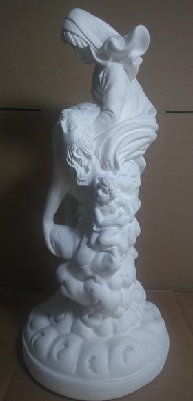 Nossa Senhora Pieta Imagem N Sra Pietá Piedade em Gesso Cru
