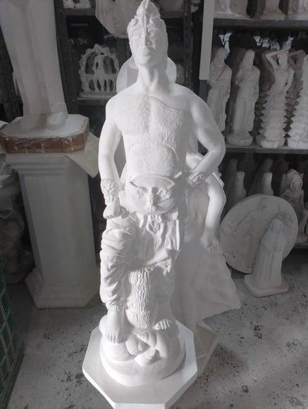 Oxaguian Imagem Orixá Candomblé Oxaguian Escultura 60cm