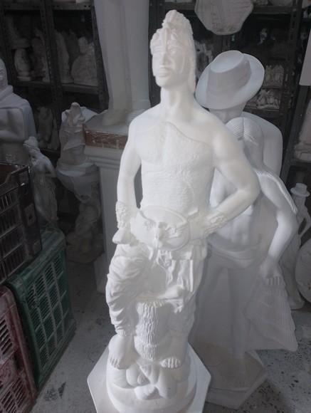 Oxaguian Imagem Orixá Candomblé Oxaguian Escultura 60cm