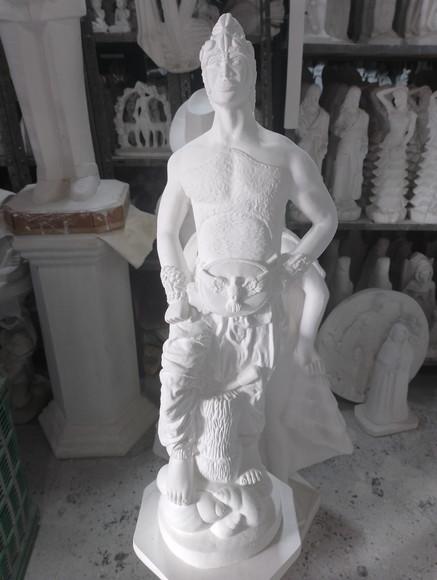 Oxaguian Imagem Orixá Candomblé Oxaguian Escultura 60cm