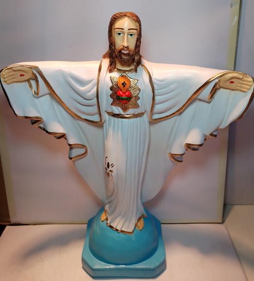 Oxalá Imagem Cristo com Braços Abertos Oxalá Grande 44cm