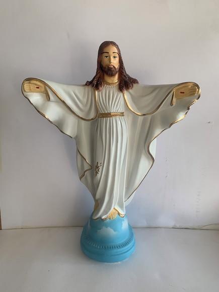 Oxalá Imagem Oxalá Cristo com Braços Abertos Grande 38cm