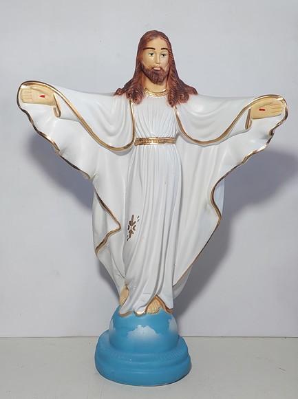 Oxalá Imagem Oxalá Cristo com Braços Abertos Grande 38cm