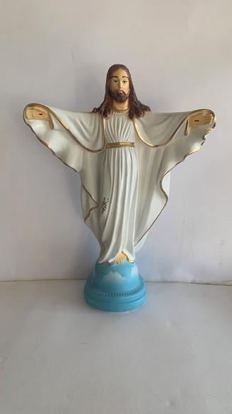 Oxalá Imagem Oxalá Cristo com Braços Abertos Grande 38cm