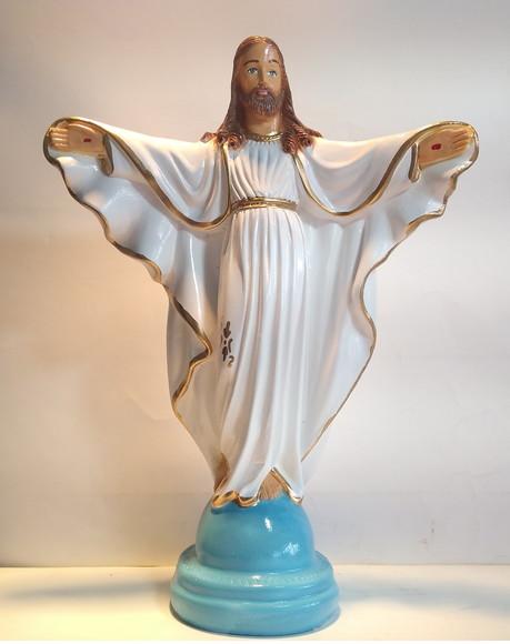 Oxalá Imagem Oxalá Cristo com Braços Abertos Grande 38cm