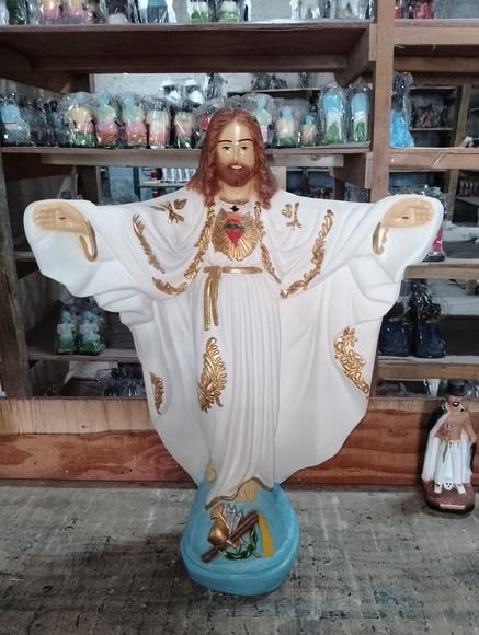 Oxalá Imagem Oxala Escultura Cristo de Braços Aberto