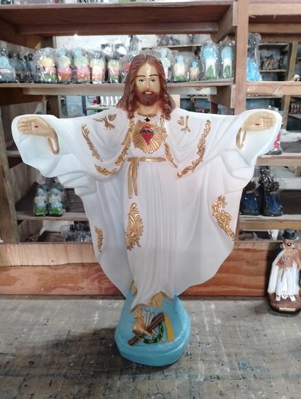 Oxalá Imagem Oxala Escultura Cristo de Braços Aberto