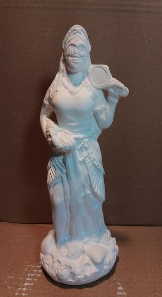 Oxum Imagem Oxum Orixá do Candomblé Escultura em Gesso Cru