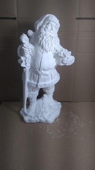 Papai Noel Escultura em Gesso Cru do Papai Noel