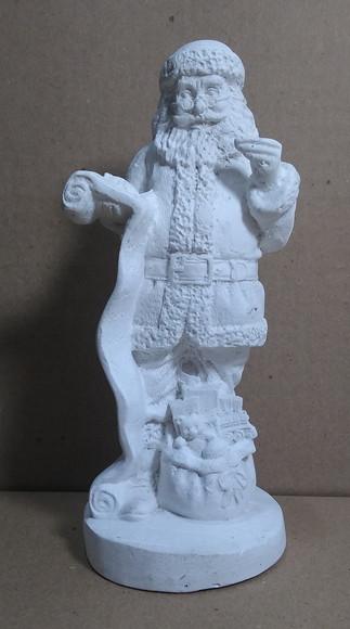 Papai Noel Imagem Papai Noel Escultura Gesso Cru