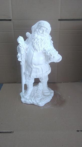 Papai Noel Escultura em Gesso Cru do Papai Noel