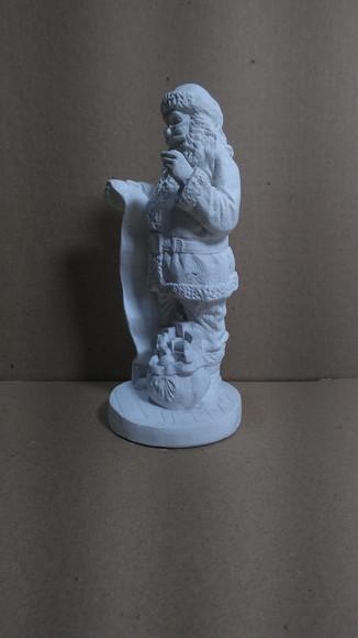 Papai Noel Imagem Papai Noel Escultura Gesso Cru