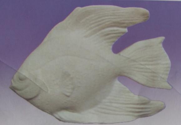 Peixe Beta Imagem Peixinho Beta Escultura em Gesso Cru