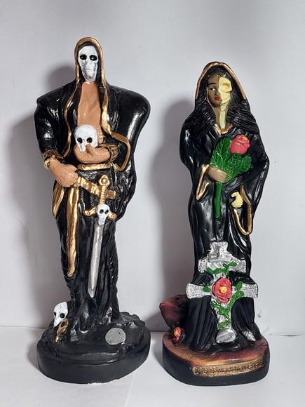 Pomba Gira Rosa Caveira + Exu Caveira Imagem Casal Caveira
