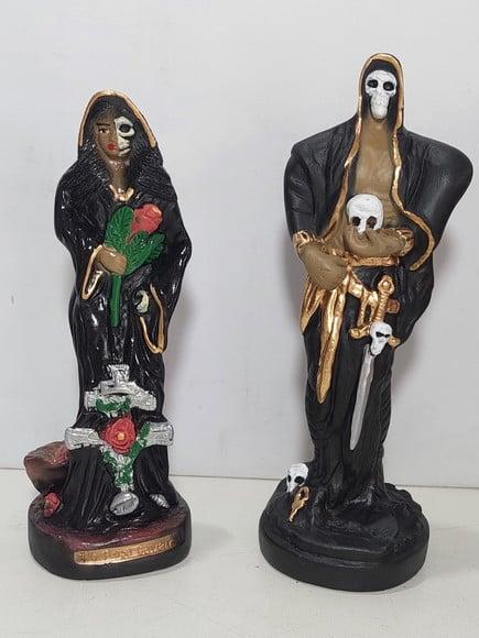 Pomba Gira Rosa Caveira + Exu Caveira Imagem Casal Caveira
