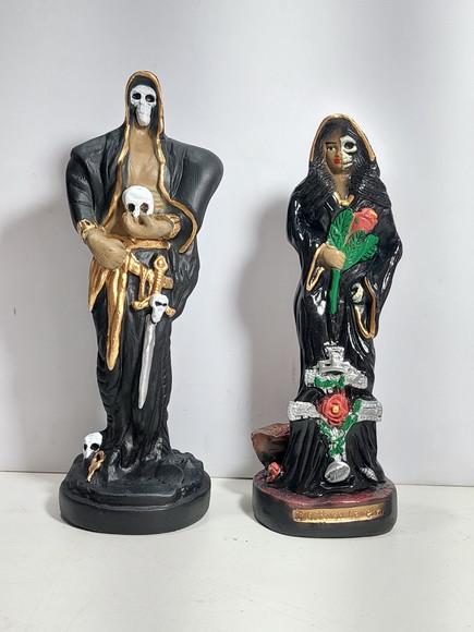 Pomba Gira Rosa Caveira + Exu Caveira Imagem Casal Caveira