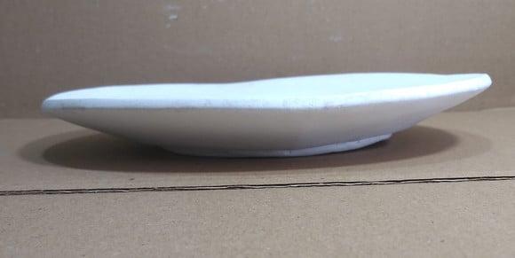 Prato Liso Escultura em Gesso Cru para Festa Grega 23x23cm