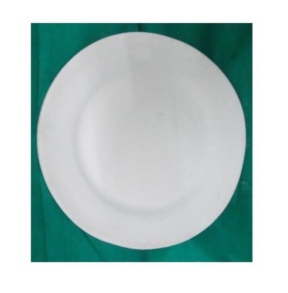 Prato Liso Escultura em Gesso Cru para Festa Grega 23x23cm