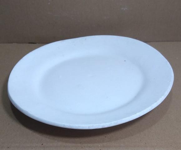 Prato Liso Escultura em Gesso Cru para Festa Grega 23x23cm