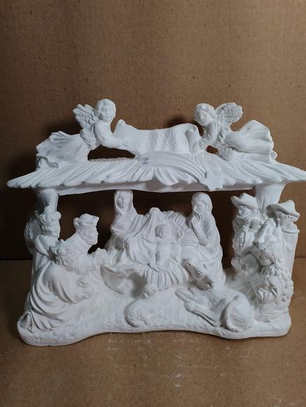 Presépio de Natal Escultura Presepio de Mesa Gesso Cru