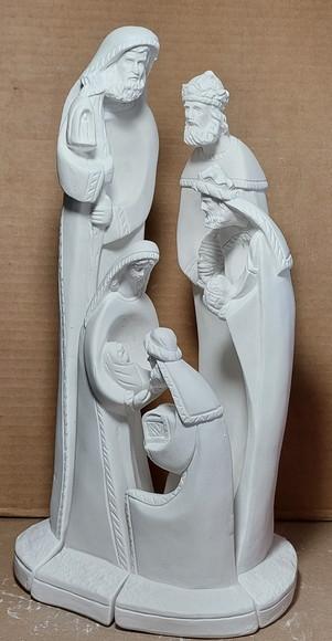 Presépio Natal de Encaixe 5 Peças a Maior 37cm a Menor 20cm
