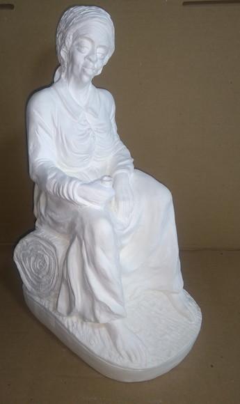 Preta Velha Imagem Mãe Vó Preta Velha sem Nome Gesso Cru