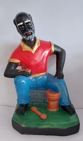 Preto Velho do Pilão Deitado Imagem Mestre do Pilão Deitado