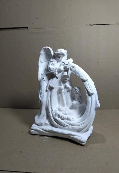 Sagrada Família Imagem Sagrada Familia com Anjo