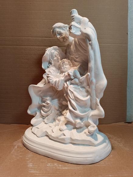 Sagrada Família Imagem Sagrada Família Gesso Cru