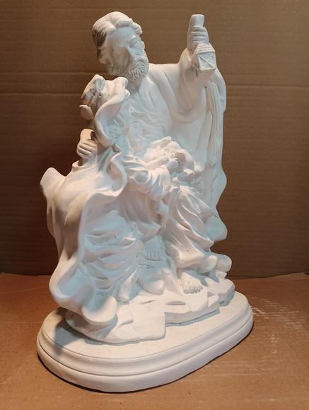 Sagrada Família Imagem Sagrada Família Gesso Cru