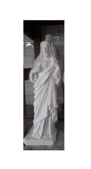 Sagrado Coração de Maria + Coração de Jesus 2 Esculturas