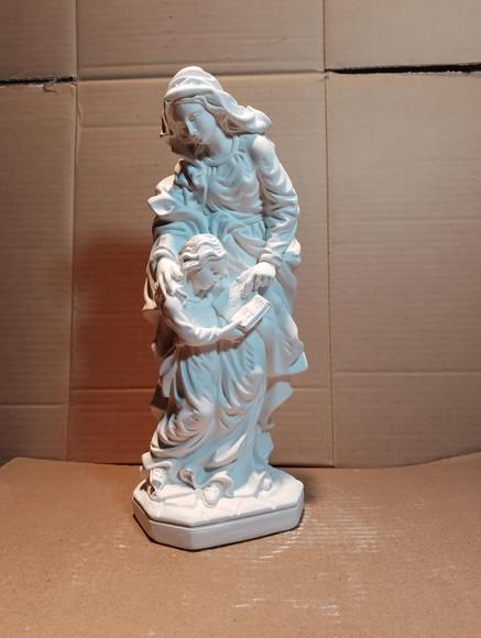 Santa Ana Barroca Imagem Santa Anna Escultura em Gesso Cru