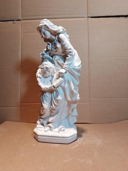 Santa Ana Barroca Imagem Santa Anna Escultura em Gesso Cru
