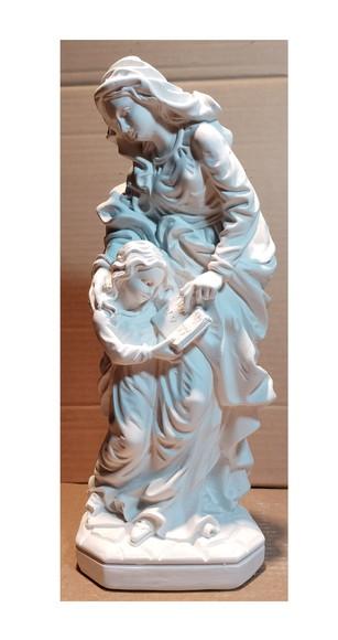 Santa Ana Barroca Imagem Santa Anna Escultura em Gesso Cru