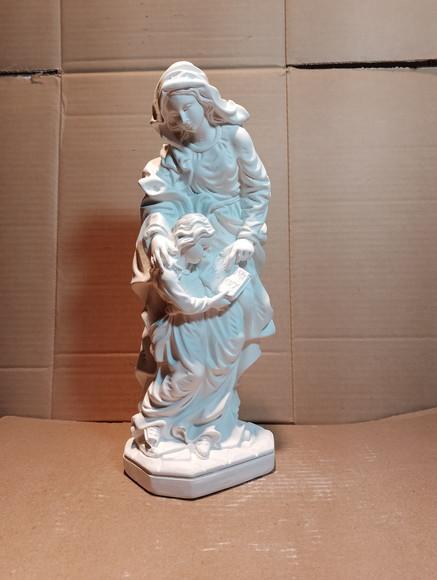 Santa Ana Barroca Imagem Santa Anna Escultura em Gesso Cru