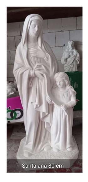 Santa Ana Imagem Santa Anna Escultura Gesso Cru 80cm