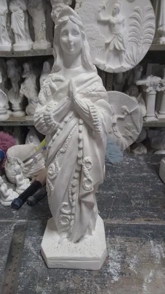 Santa Barbara Escultura em Gesso Cru Santa Barbara Nova