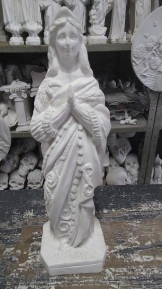 Santa Barbara Escultura em Gesso Cru Santa Barbara Nova