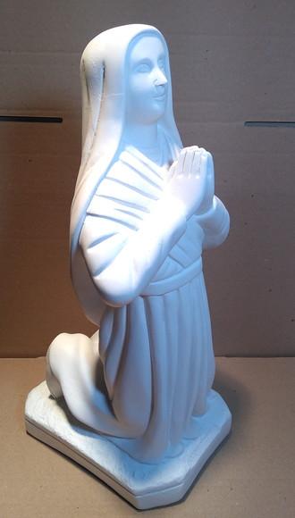 Santa Bernadete Imagem Santa Bernadete Grande 38cm Gesso Cru