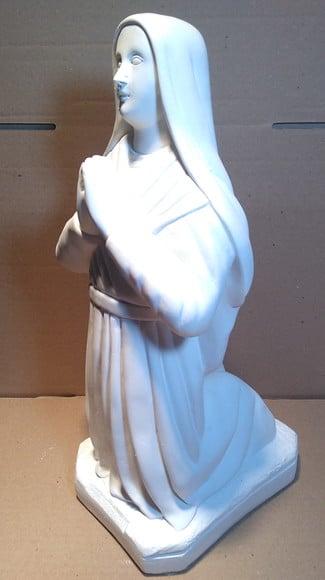 Santa Bernadete Imagem Santa Bernadete Grande 38cm Gesso Cru