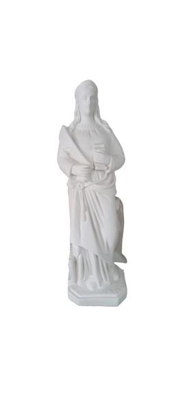 Santa Cecilia Imagem Santa Cecília Grande com 60cm Gesso Cru