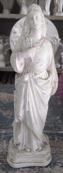 Santa Filomena Imagem Santa Filomena em Gesso Cru