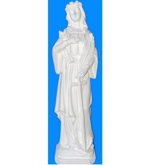 Santa Filomena Imagem Santa Filomena em Gesso Cru