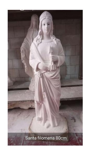 Santa Filomena Imagem Santa Filomena Escultura c/ Olho Vidro