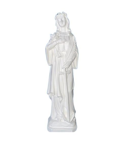 Santa Filomena Imagem Santa Filomena em Gesso Cru